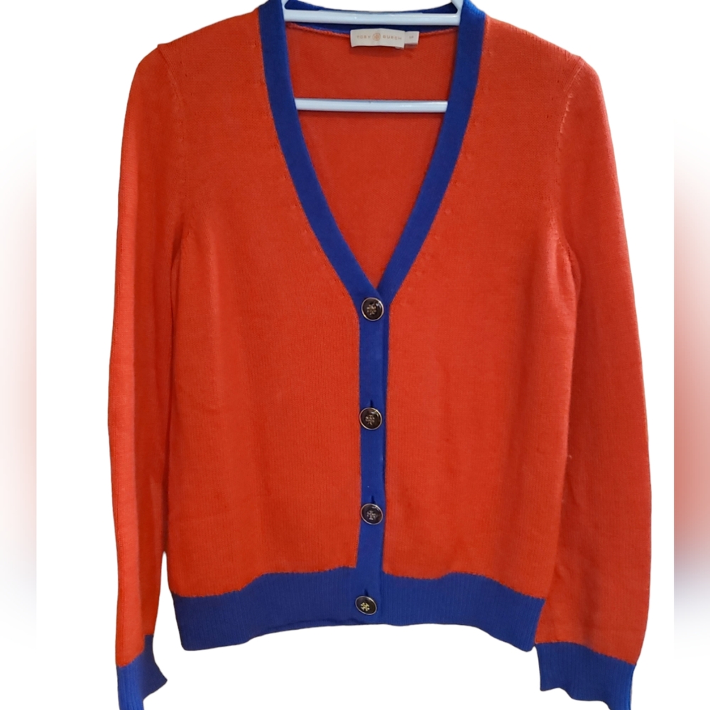 Tory Burch Color Block Cardigan